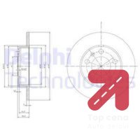 Kocioni disk DELPHI BG3034 - SKODA OCTAVIA 1.9 TDI