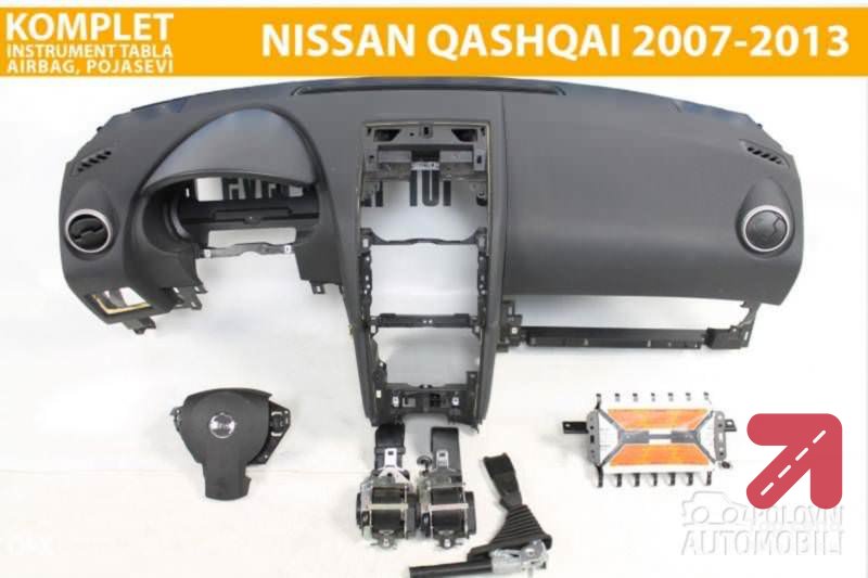 KOMPLET SET TABLA AIRBAG za Nissan Qashqai od 2007. do 2013. god.