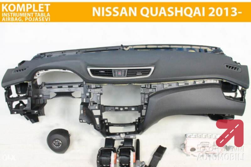 KOMPLET SET TABLA AIRBAG za Nissan Qashqai od 2018. do 2019. god.