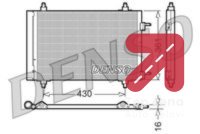 Kondenzator, klima-uredjaj DENSO DCN07019 - CITROËN C4 1.6 HDI