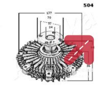 Kvacilo, ventilator hladnjaka ASHIKA 36-08-803 - SUZUKI GRAND VITARA I