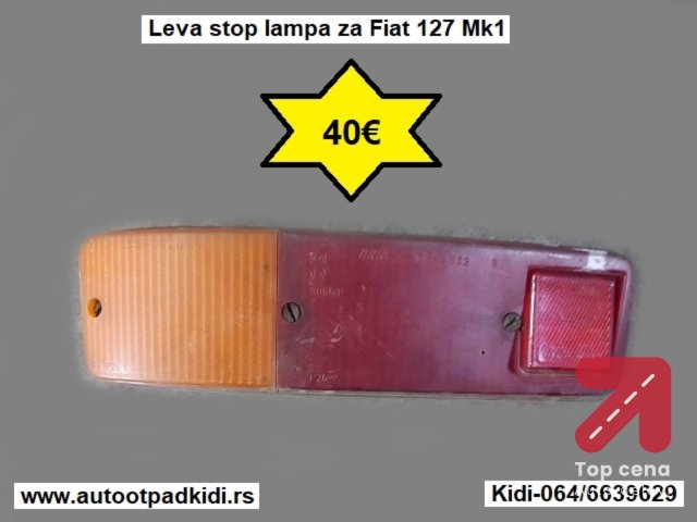 Leva stop lampa za Fiat 127 Mk1
