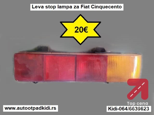Leva stop lampa za Fiat Cinquecento
