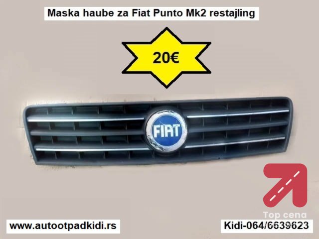 Maska haube za Fiat Punto Mk2 restajling
