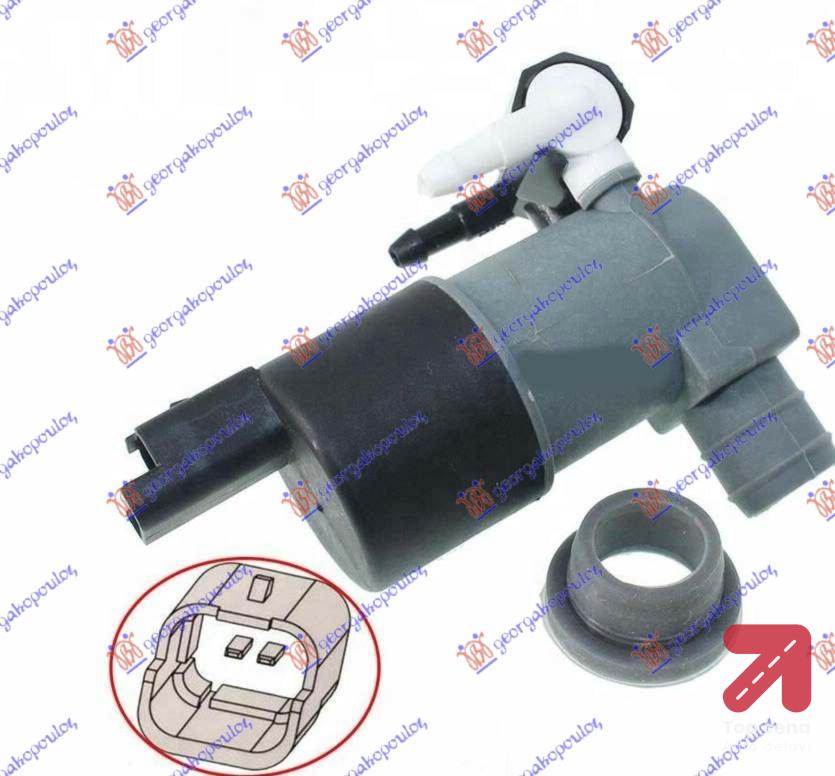 MOTOR ZA POSUDU BRISACA (2 PUMPE) PRAVUGAONI PEUGEOT 106 (1992-1995) (OEM: 643470, 643475, 643476)