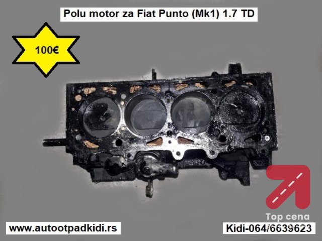 Polu motor za Fiat Punto (Mk1) 1.7 TD
