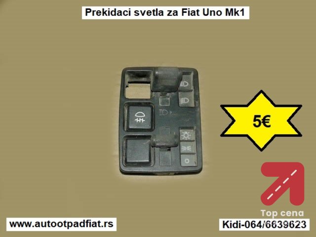 Prekidaci svetla za Fiat uno Mk1

