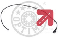 Signalni kontakt, trosenje kocione plocice OPTIMAL WKT-50346K - BMW 3 1.6 316i