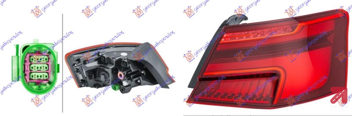 STOP LAMPA SPOLJASNJA LED DYNAMIC (HELLA) Desna str. AUDI A3 3D/SPORTBACK (2016-2020) (OEM: 8V3 945 092, 8V3945092)