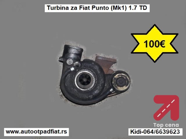 Turbina za Fiat Punto (Mk1) 1.7 TD
