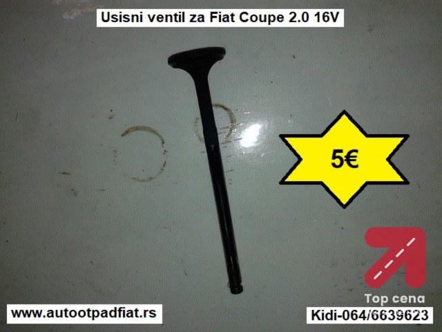 Usisni ventil za Fiat Coupe 2.0 16V
