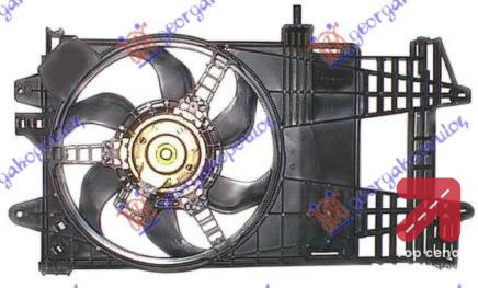 VENTILATOR 1.2 8V/16V+/- AC DENSO FIAT IDEA (2004-2010) (OEM: 51708405, 51738360)