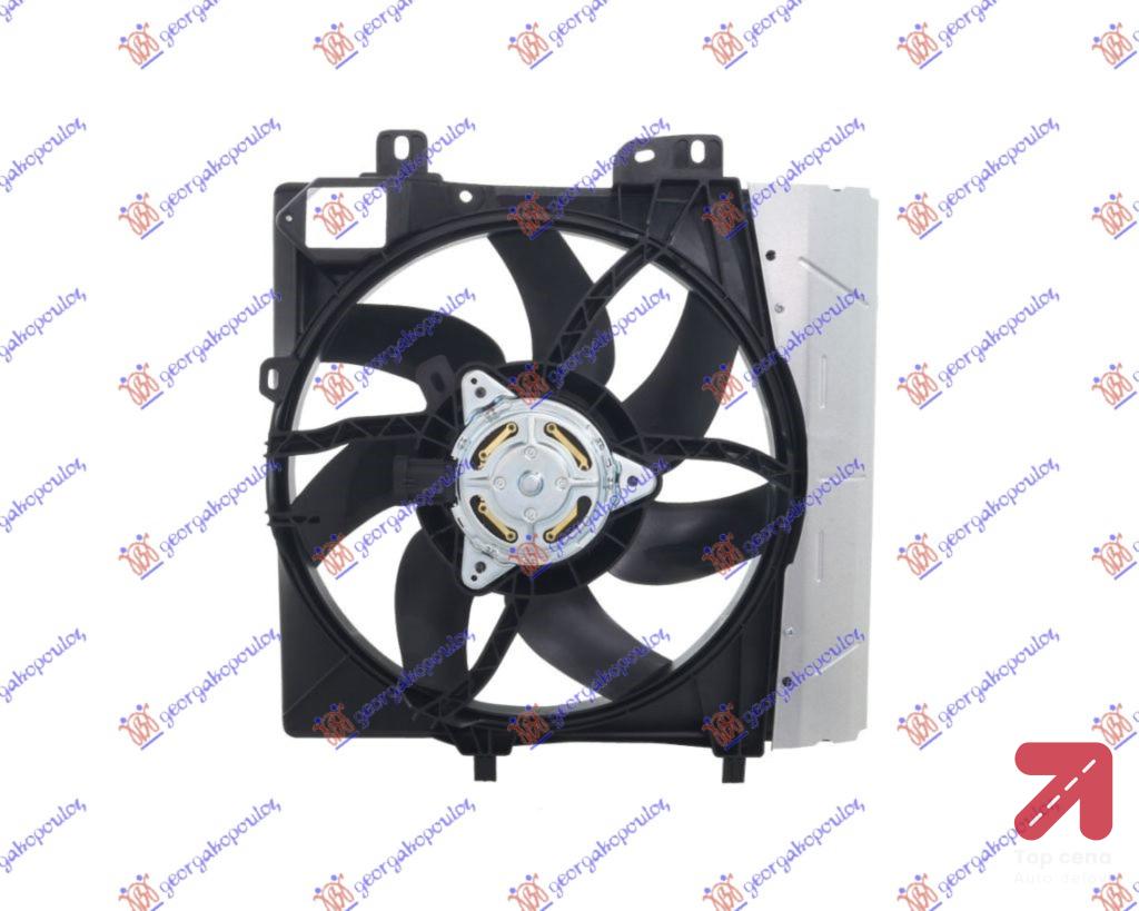 VENTILATOR (1 KABAL) (33cm) CITROEN C-ELYSEE (2013-2016) (OEM: 1253H6, 1253P8, 9612028580)