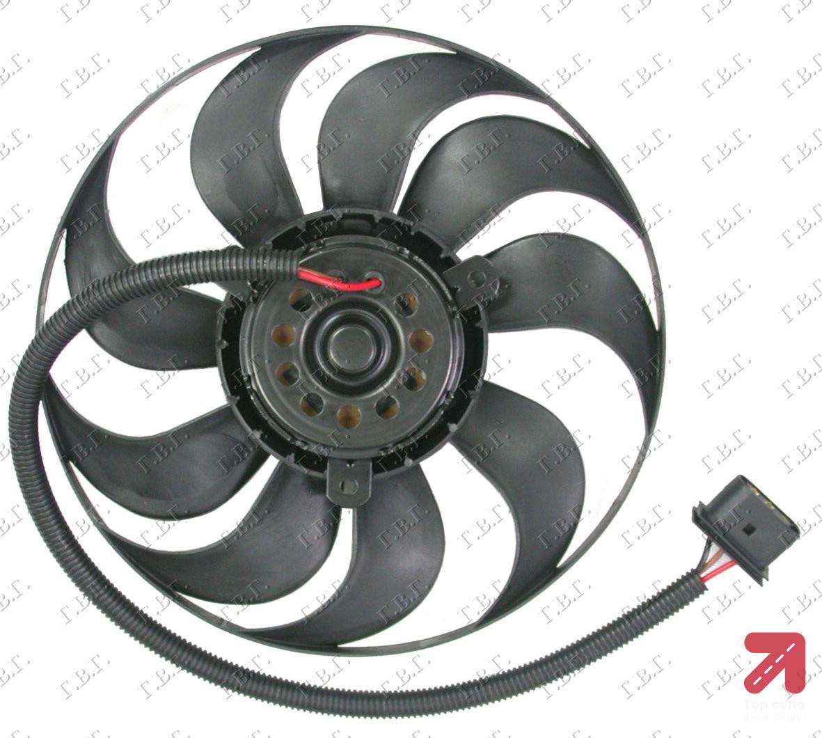 VENTILATOR A/C (MOTOR+ELISA)(29cm)BEN-DI SEAT TOLEDO (1999-2004) (OEM: 1C0959455C, 1J0959455M)