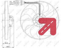Ventilator, hladjenje motora NRF 47204 - Golf 4 1.9 TDI