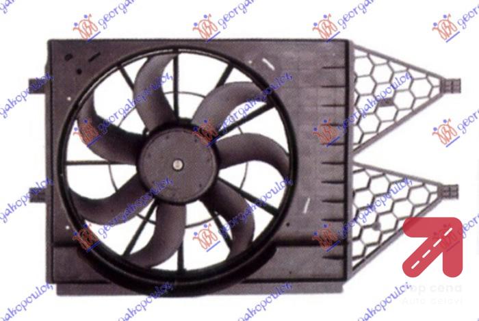 VENTILATOR KOMPLET 1.2-1.4TSI/1.2-1.9TDi SKODA ROOMSTER-PRAKTIK (2006-2010) (OEM: 6Q0959455AD, 6R0121207, 6R0959455C)