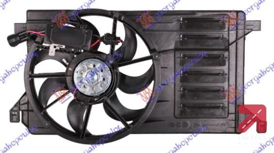 VENTILATOR KOMPLET 1.6 - 2.0i 16V (JEDAN) MAZDA 3 SDN-H/B (BL) (2008-2013) (OEM: LF8B-15-025B, LF8B15025B)