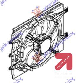 VENTILATOR KOMPLET (-AC) 1.4i-16V FIAT 500 L (2012-2017) (OEM: 51887899)