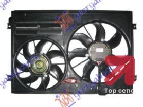 VENTILATOR KOMPLET(DUPLI)BEN-DIZ(HLADNJAK45cm SKODA SUPERB (2001-2008) (OEM: 1K0121207AD, 1K0121207BB)