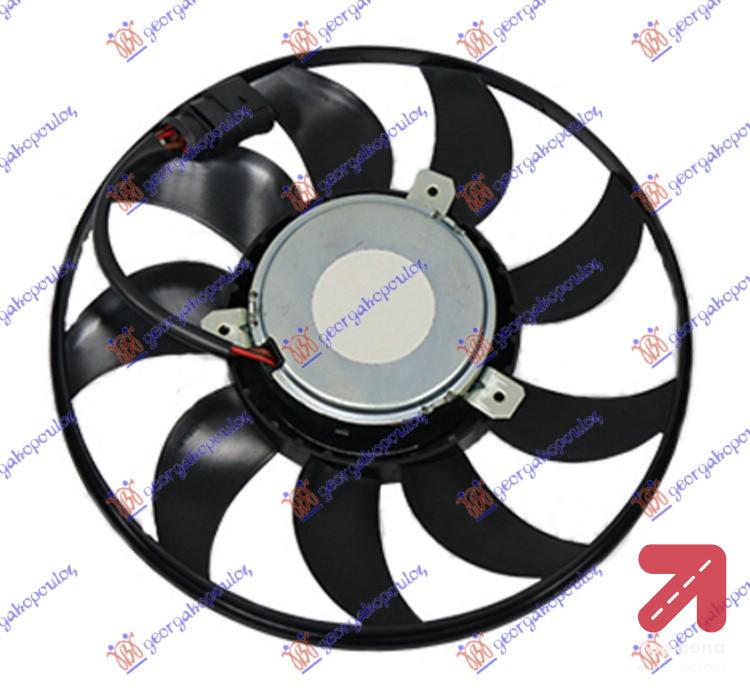 VENTILATOR KOMPLET (DUPLI) BENZIN - DIZEL (HLADNJAK40cm VW EOS (2006-2011) (OEM: 1K0121207BB, 1K0121207T, 1K0959455ET)