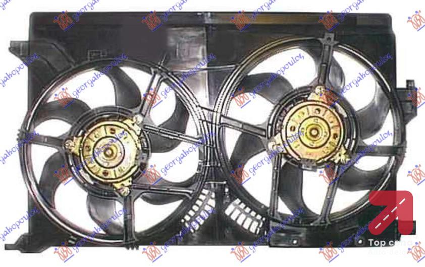 VENTILATOR KOMPLET (DUPLI) BENZIN - DIZEL AUDI A3 (1996-2003) (OEM: 1J0121205BB41)