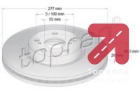 Zastitni poklopac, zupcasti kais TOPRAN 116 527 - SKODA OCTAVIA 1.9 TDI